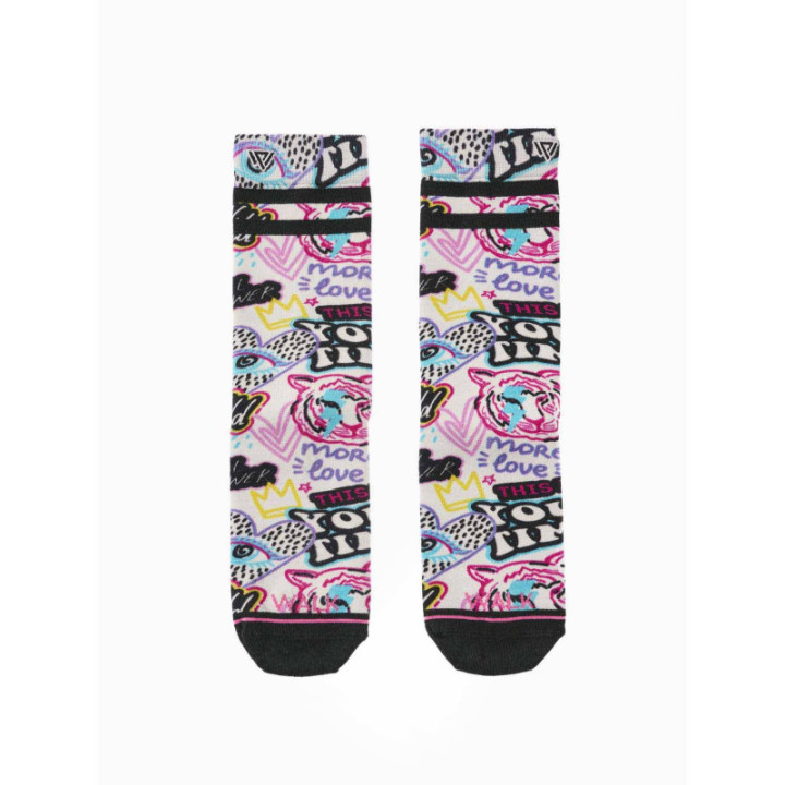 Walk Γυναικείες Κάλτσες από bamboo με seamless 360° print Multicolor S600-22_MULTI