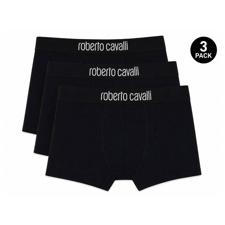 Roberto Cavalli Underwear Set 3Τεμ. Boxer-Trunk WSO00A-CE001 Μαύρο
