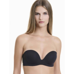 WALK ΓΥΝΑΙΚΕΙΟ STRAPLESS PUSH-UP ΣΟΥΤΙΕΝ ΜΕ ΑΦΑΙΡΟΥΜΕΝΑ PADS CUP B-C-D W2272_02 ΜΑΥΡΟ