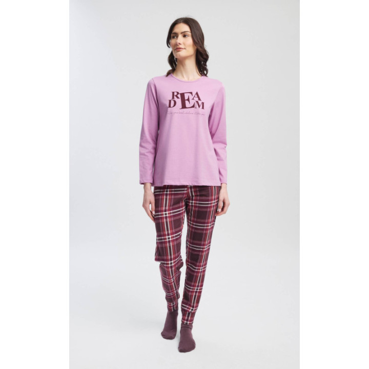 MINERVA Dream Καρό Γυναικεία Πυτζάμα 90-53424-630 LILAC AW 2026-27