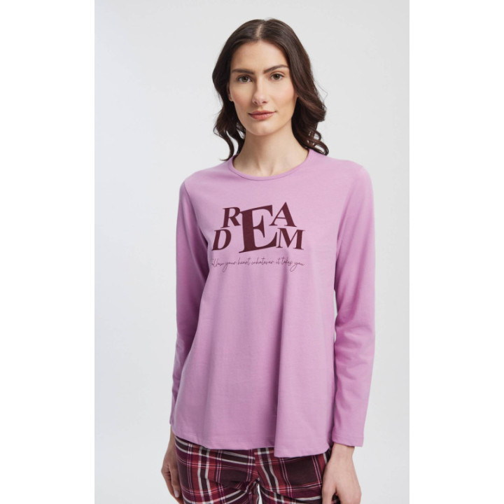 MINERVA Dream Καρό Γυναικεία Πυτζάμα 90-53424-630 LILAC AW 2026-27