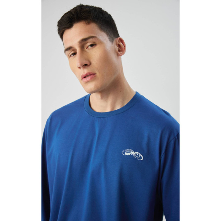 MINERVA Infinity Ανδρική Πυτζάμα με κορδόνι & τσέπες 90-71483-695 BLUE AW 2026-27