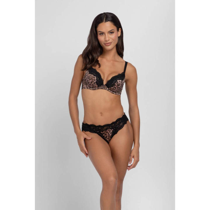 Dorina Origins Animal Push Up Σουτιέν με Μπανέλα και ενίσχυση Cup B FXPG0053MI127-PR0018 Animal Black