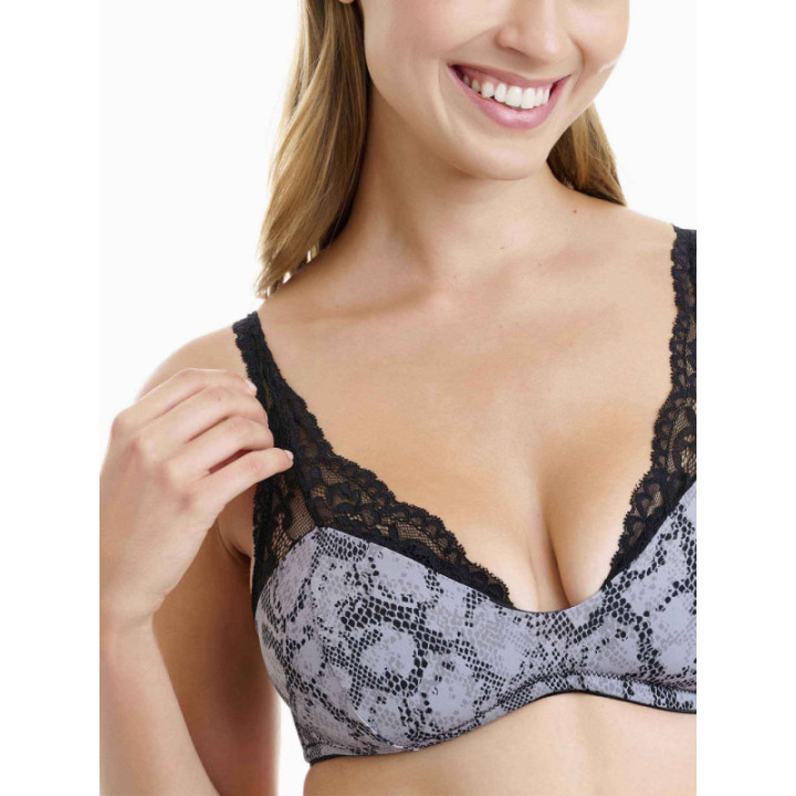 Walk σουτιέν με ενισχυμένα cups και δαντέλα Multicolor W2243_MULTI