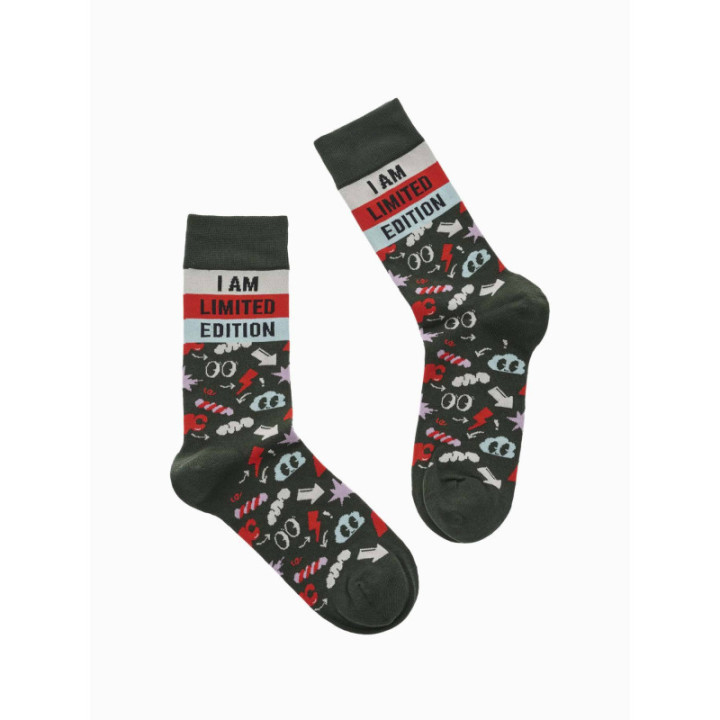 Walk Βαμβακερές κάλτσες με σχέδιο limited edition Πράσινο σκούρο W1064-40_40