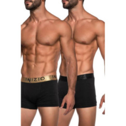 INIZIO ΑΝΔΡΙΚΟ BOXER  ΜΕ ΕΞΩΤΕΡΙΚΟ ΜΕΤΑΛΙΖΕ ΛΑΣΤΙΧΟ 2 PACK ΜΑΥΡΟ/ΧΡΥΣΟ  44000-3