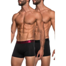 INIZIO ΑΝΔΡΙΚΟ BOXER  ΜΕ ΕΞΩΤΕΡΙΚΟ ΜΕΤΑΛΙΖΕ ΛΑΣΤΙΧΟ 2 PACK ΜΑΥΡΟ/ΜΠΟΡΝΤΟ 44000-7