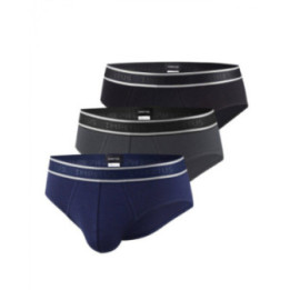 IMPETUS 3 PACK BRIEFS-SLIP  COTTON STRETCH ΜΑΥΡΟ-ΓΚΡΙ-ΜΠΛΕ REF.: P030021 F93