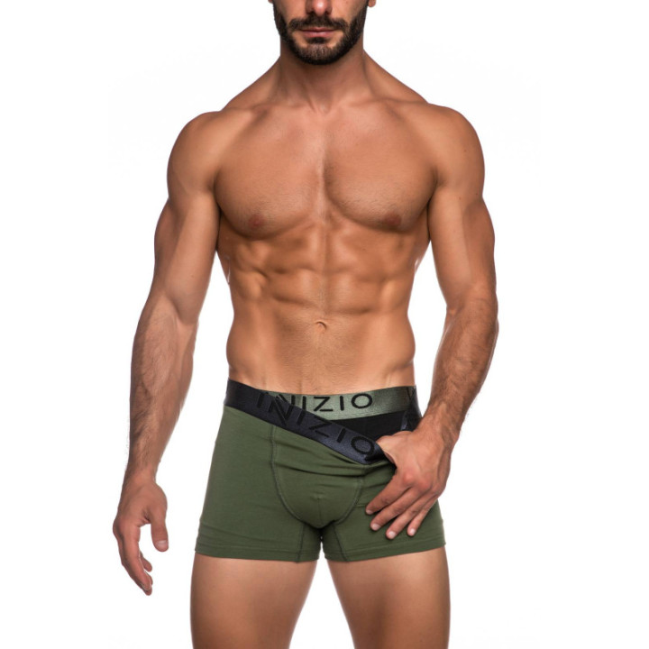 INIZIO ΑΝΔΡΙΚΟ BOXER ΜΕ ΕΞΩΤΕΡΙΚΟ ΜΕΤΑΛΙΖΕ ΛΑΣΤΙΧΟ 2 PACK XAKI/ΜΑΥΡΟ 4420