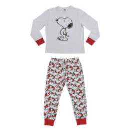 SNOOPY ΠΑΙΔΙΚΗ ΠΥΤΖΑΜΑ ΚΟΡΙΤΣΙ ΛΕΥΚΗ 100% COTTON SN40051