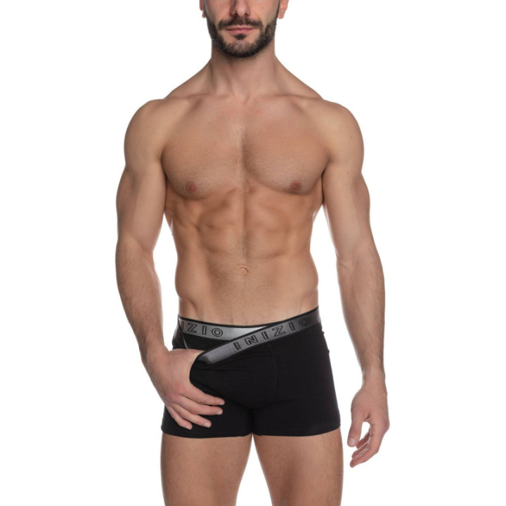 INIZIO ΑΝΔΡΙΚΟ BOXER ΜΕ ΕΞΩΤΕΡΙΚΟ MAT ΛΑΣΤΙΧΟ ΜΑΥΡΟ-ΑΣΗΜΙ ΜΑΥΡΟ-ΑΝΘΡΑΚΙ 44400-1