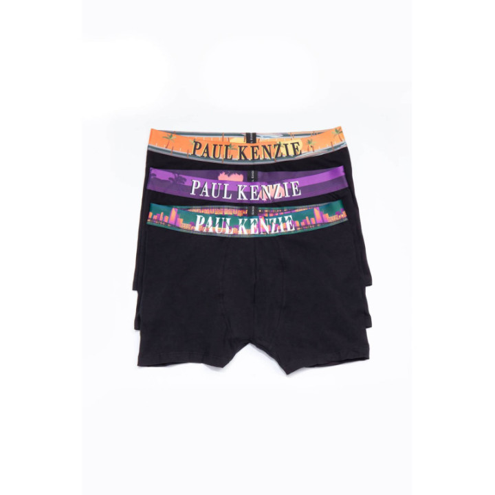 PAUL KENZIE MIAMI ΑΝΔΡΙΚΟ SET 3 x BOXER  ΜΑΥΡΟ
