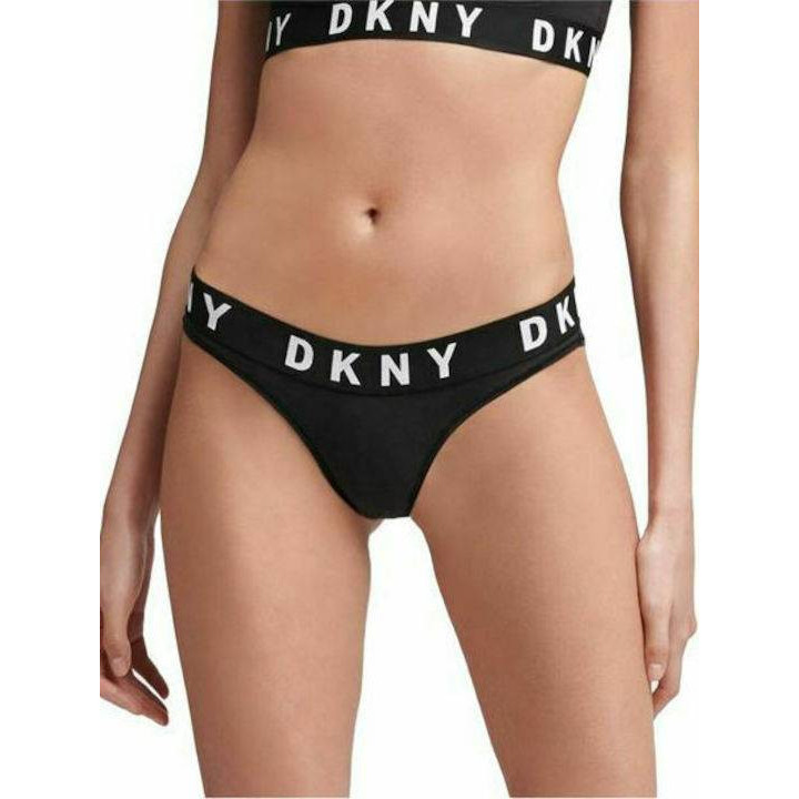 DKNY Γυναικείο String Cosy Boyfriend Thong DK4529 ΜΑΥΡΟ