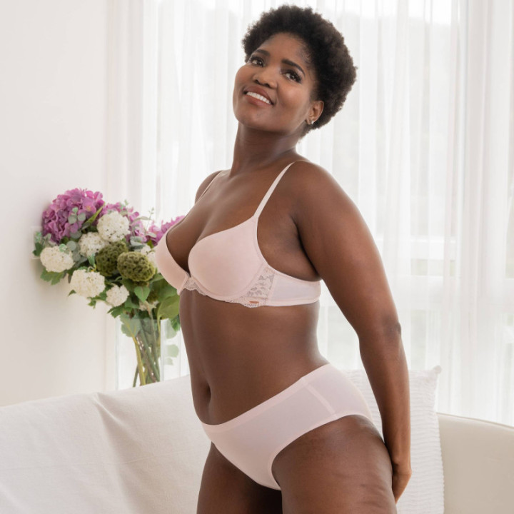 DORINA ROSA PUSH UP ΜΕ ΕΝΙΣΧΥΣΗ ΚΑΙ ΜΠΑΝΕΛΑ 3/4 CUP Β, D001681MI033-PK0013 PINK-ΡΟΖ