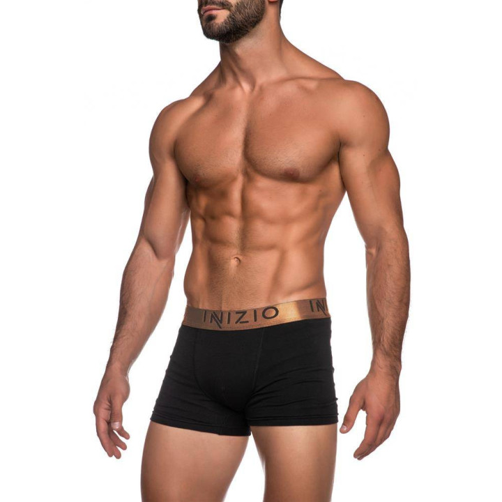 INIZIO ΑΝΔΡΙΚΟ BOXER ΜΕ ΕΞΩΤΕΡΙΚΟ ΜΕΤΑΛΙΖΕ ΛΑΣΤΙΧΟ 2 PACK ΜΠΡΟΝΖΕ/ΜΑΥΡΟ/ΜΑΥΡΟ 44000-14