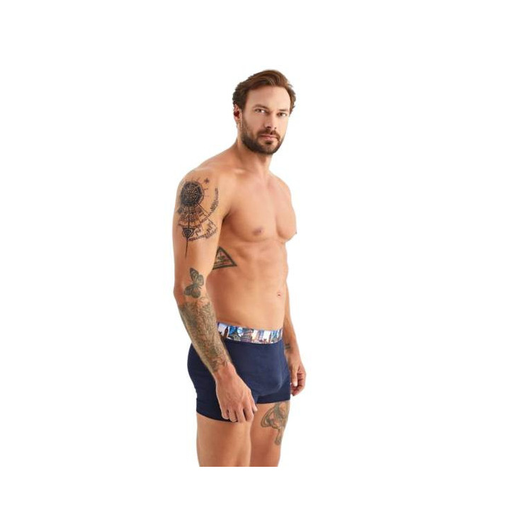 SOMA BOXER ΑΝΔΡΙΚΑ ΣΕ ΚΟΥΤΙ TRAVEL - TRAVELBOX ΜΠΛΕ ΣΚΟΥΡΟ