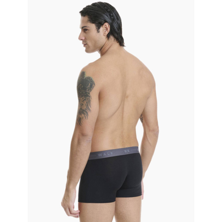 Walk Ανδρικό Μπόξερ από bamboo (2 τμχ.) Μαύρο - Μαύρο W1776_0202
