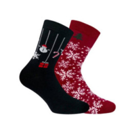 WALK ΓΥΝΑΙΚΕΙΕΣ ΚΑΛΤΣΕΣ BAMBOO ΜΕ ΣΧΕΔΙΟ X-MAS GIFTBOX 2ΖΕΥΓΗ CHR-16 MULTICOLOR