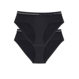 DORINA ΕΣΩΡΟΥΧΑ ΠΕΡΙΟΔΟΥ ECO MOON-2PP HIPSTER CLASSIC PERIOD PANTIES D000157MI001-2X0010 SET 2TEM ΜΑΥΡΟ