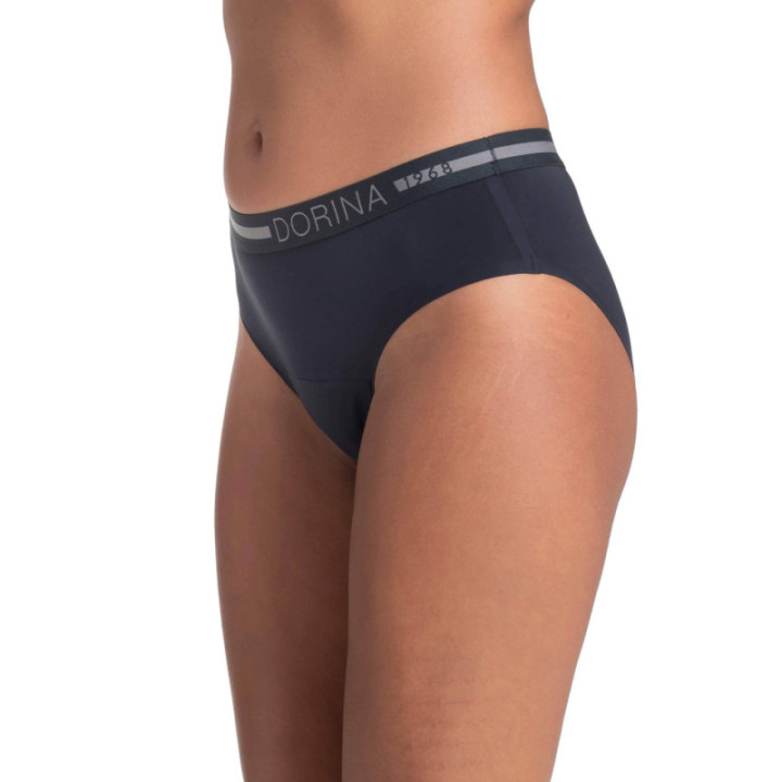DORINA ΕΣΩΡΟΥΧΑ ΠΕΡΙΟΔΟΥ ECO MOON-2PP HIPSTER CLASSIC PERIOD PANTIES D000157MI001-2X0010 SET 2TEM ΜΑΥΡΟ