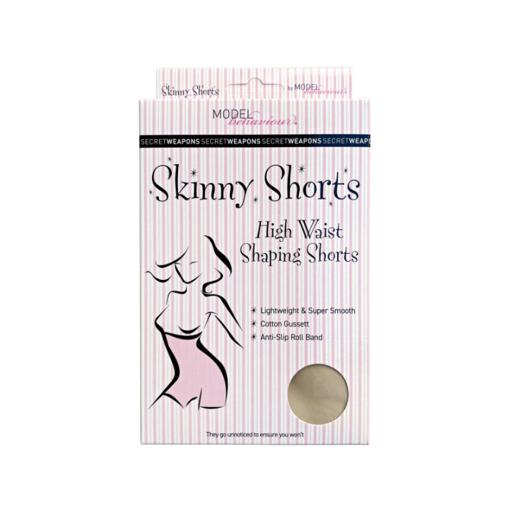 SECRET WEAPONS - Shapewear Shorts SW053 Ψηλόμεσο Λαστέξ με πόδι Μπεζ
