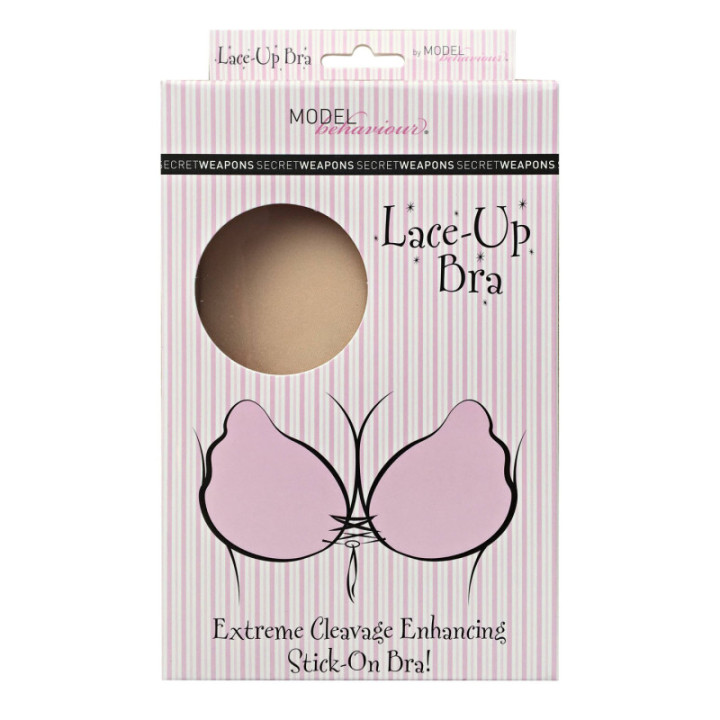 SECRET WEAPONS Αυτοκόλλητο Σουτιέν Lace Push Up Bra (Cups) CUP B-C-D-E Μπεζ SW045