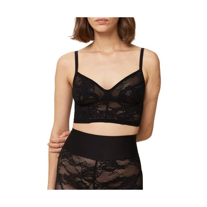 TRIUMPH ΓΥΝΑΙΚΕΙΟ BRALETTE SMART DECO BUSTER 10214500-0004 ΜΑΥΡΟ