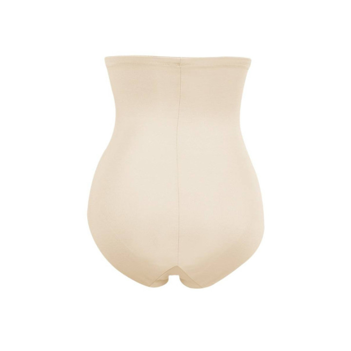 Naomi & Nicole Hi-Waist Brief - Γυναικείο Ψηλόμεσο Λαστέξ Μπεζ - 775-1