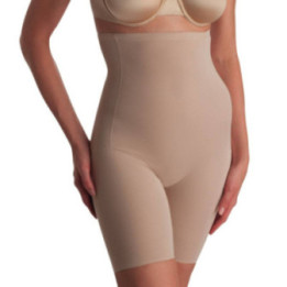Naomi & Nicole Hi-Waist - Γυναικείο Ψηλόμεσο Λαστέξ με Μακρύ Πόδι - Μπεζ - 779